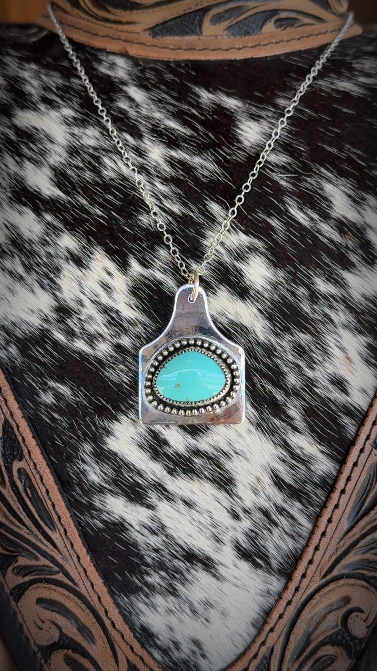 Kingman Eartag Necklace