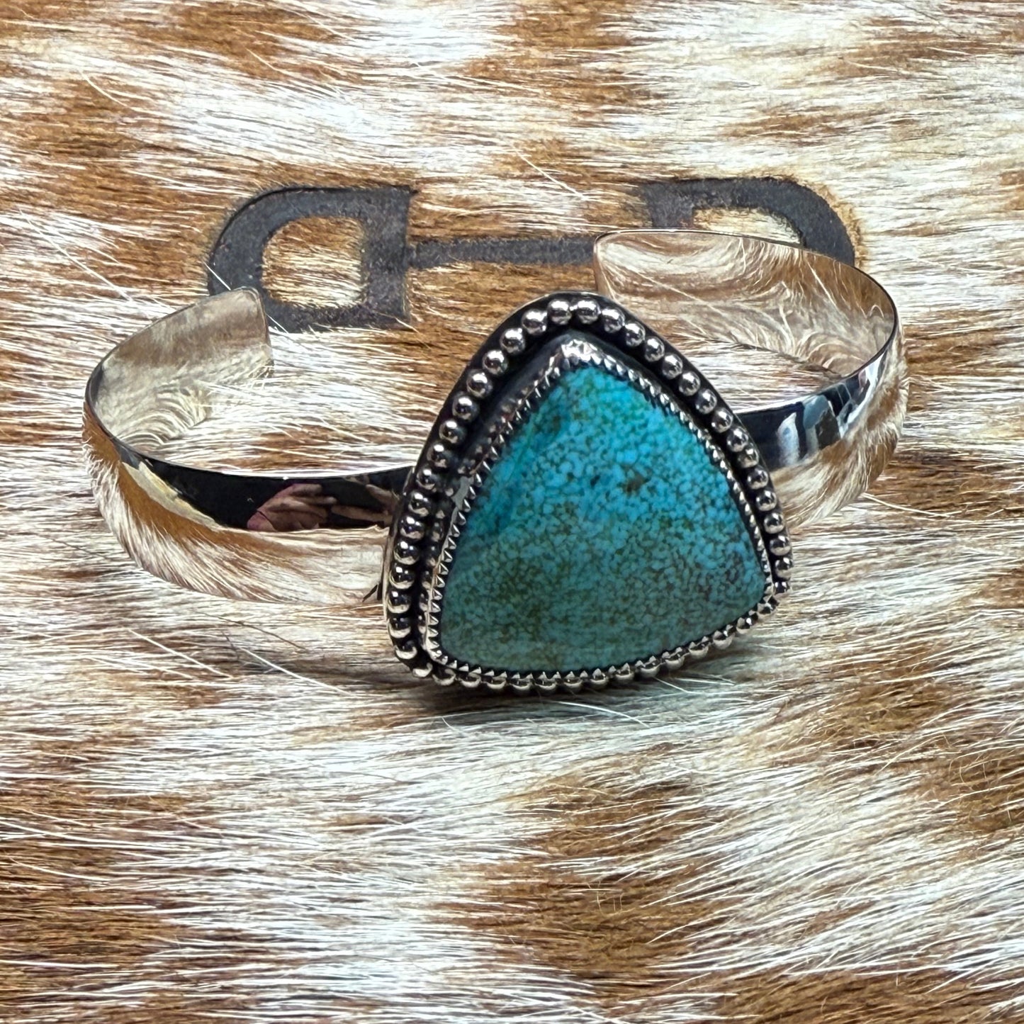 Red Web Turquoise Cuff