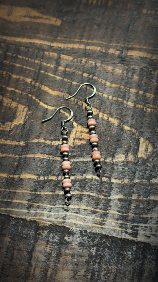 Pink Conch/Sterling Earrings