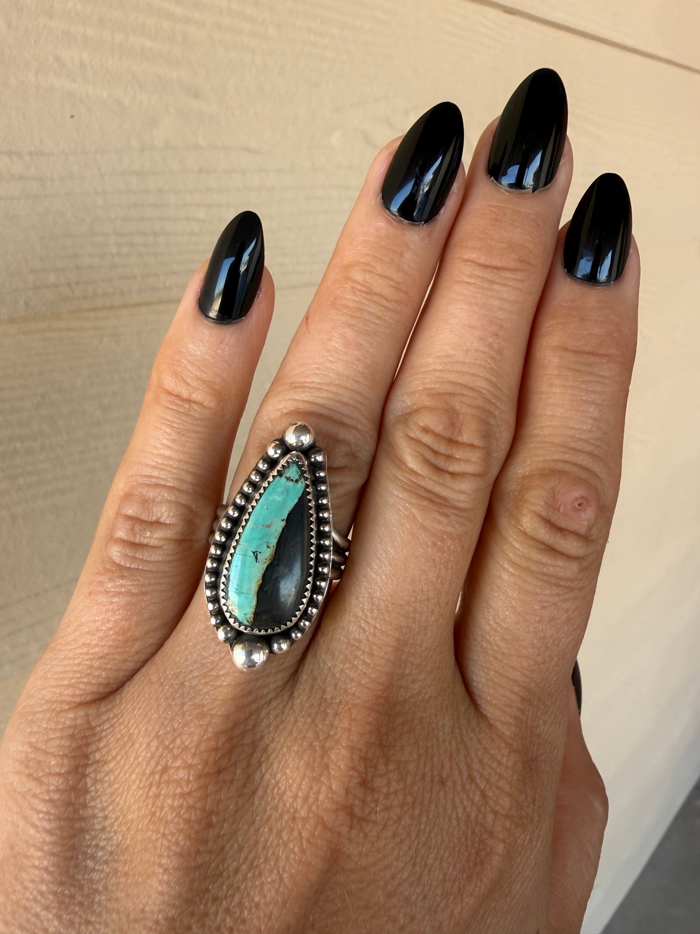 Natural Ribbon Turquoise Ring