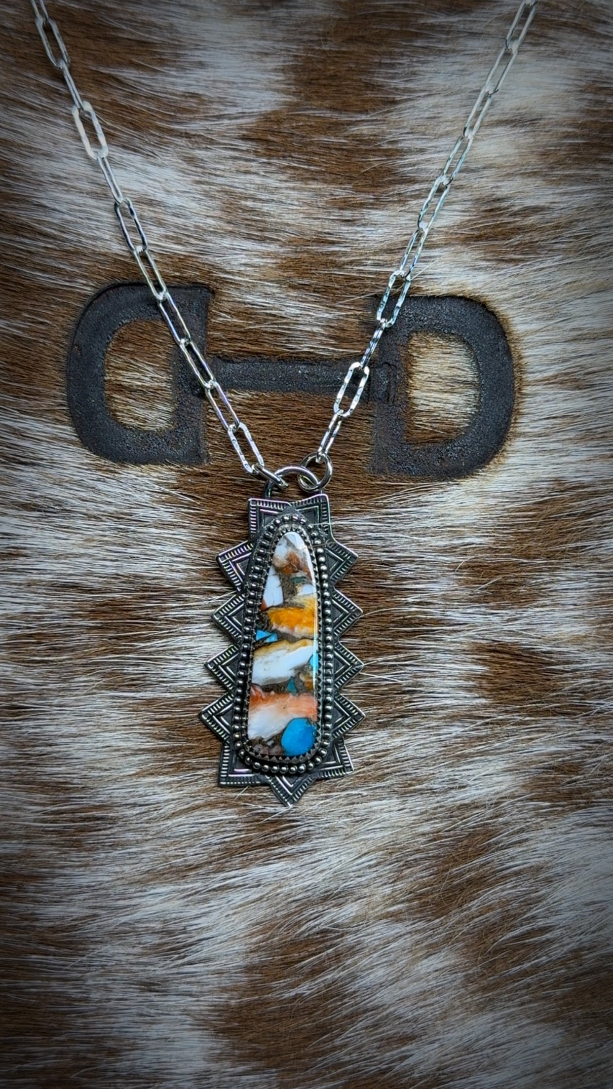 Orange Spiny Necklace
